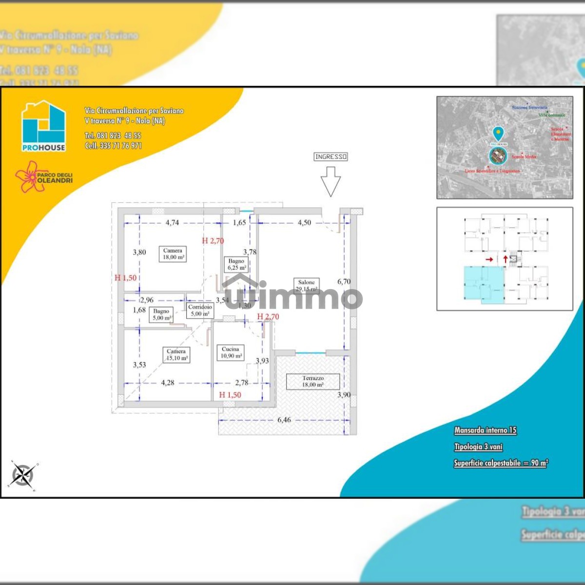 Mansarda ottimo stato, 123 m², Centro, Nola